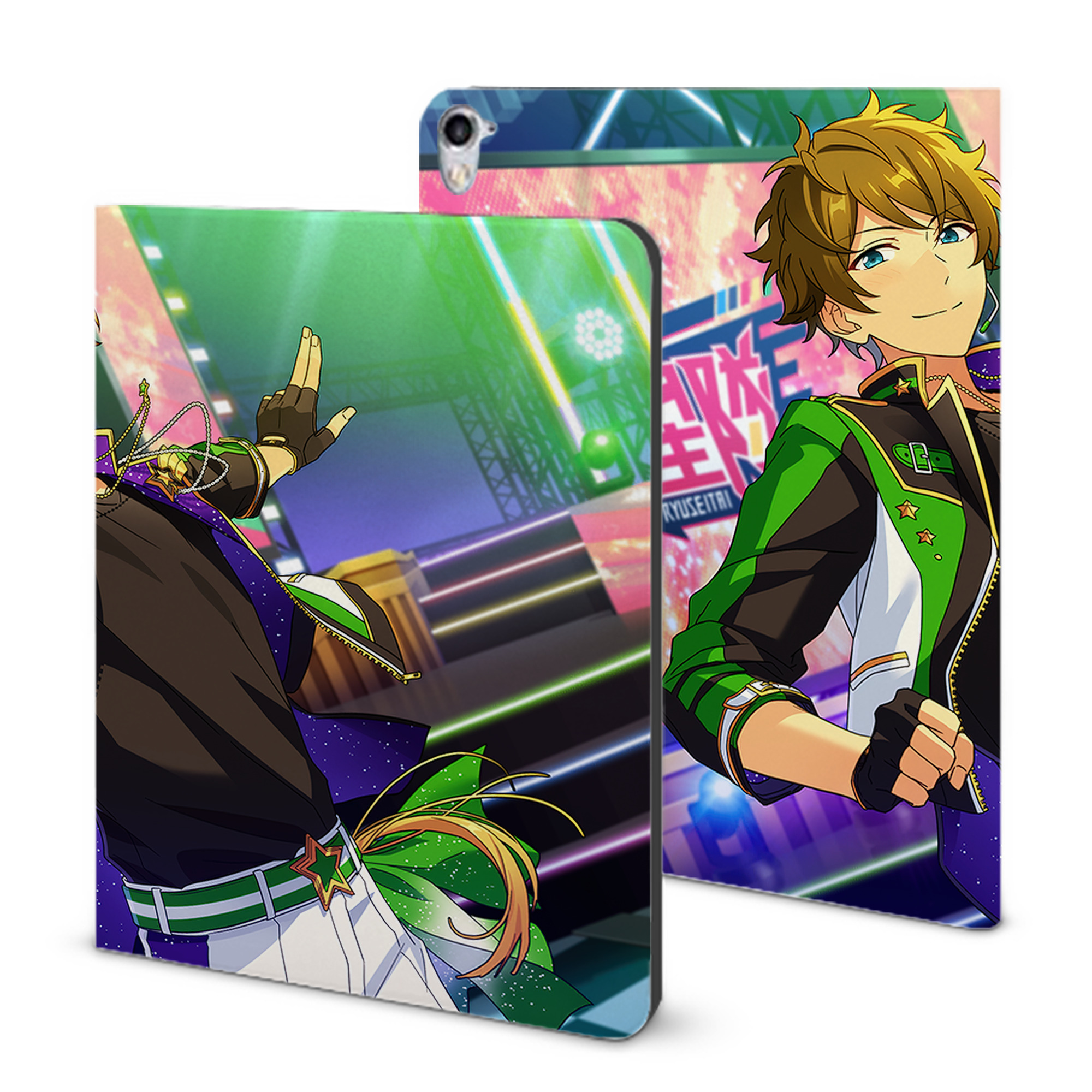 あんさんぶるスターズ! Ensemble Stars IPad ケース ブック型 PUレザー TPU 耐衝撃 軽量 薄型 ペン収納なし 全面保護 IPad 各モデル対応